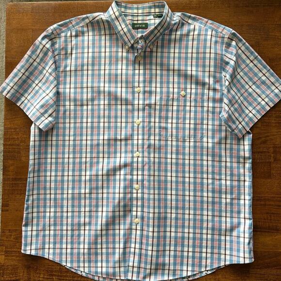 Orvis Other - Orvis Men’s button down short sleeve, wrinkle free, casual dress shirt size XXL
